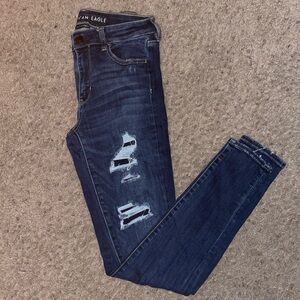 Dark Wash American Eagle Distressed Jeans